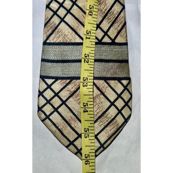 Vtg Silk Necktie Lot • Bruno Rossi Italy• Bardelli Roma, Lattice, Retro Pattern - Picture 6 of 9